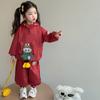 Traje Deportivo Labubu para Niñas Primavera y Otoño 2025 Nuevo Estilo Infantil Ropa de Otoño Labubu Conjunto de Dos Piezas