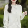 Diseño Estilo Old Money Cárdigan de Punto para Mujer 2026 Nuevo Estilo Francés Solapa Diagonal Suelto Grueso Suéter Abrigo Cálido