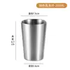 Acero Inoxidable 304 Doble Capa Vaso Recto Dorado Engrosado Vaso de Agua para el Hogar Vaso Coreano para Beber Taza de Café Taza de Cerveza Comercial