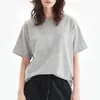 Camiseta Gruesa de Algodón Kuyuanwai 270g para Niños y Niñas Casual Cuello Redondo Holgada Verano Juvenil Manga Corta Color Sólido