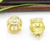 Diy joias acessórios latão oco lanterna grânulos pingente antigo cocar duplo pendurado conector diy hairpin material