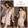 Camisón Apasionado y Caliente Estilo Rosa con Escote Bajo, Vestido de Noche Sexy de Satén con Abertura, Bata, Conjunto de Ropa de Casa 5207