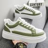 Zapatillas Blancas Casuales Transpirables de Invierno de Moda Versátiles para Adolescentes, Zapatos Blancos Antideslizantes Deportivos de Suela Gruesa que Aumentan la Altura