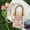 Bolso Cruzado de Punto Japonés y Coreano Portátil de Dibujos Animados Moda Bolso de Punto para Teléfono Móvil Versátil para Viajar Bolso de Hombro Cruzado Tote