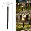 Lámpara Solar para Césped Exterior Paisaje Escénico Luz de Atmósfera Sombra Decorativa Patio Hogareño Jardín Arreglo Lámpara de Enchufe al Suelo