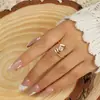 Moda Europea y Americana Anillos Cruzados de Cobre Puro, Acero de Titanio, Acero Inoxidable Anillos Vintage de Lujo Ligero, Anillos Ajustables, Accesorios Versátiles para Manos