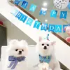 Traje de decoración de cumpleaños para mascotas globo para perro sombrero accesorios para fiesta diseño de bandera pancarta para gato sombrero de cumpleaños