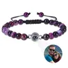Pulsera de Pulsera Redonda Sintética Transfronteriza Nueva 100 Idiomas Proyección de Foto HD Moda Simple Joker