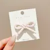 Presilhas de cabelo coloridas com um toque de luxo, presilhas de cabelo em formato de laço, presilhas de franja para meninas coreanas, presilhas laterais para cabelos soltos, presilhas de flor