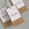 Nuevas Etiquetas de Ropa Personalizadas Estilo Clásico Simple Retro Etiquetas de Producto de Marca de Ropa Papel Kraft de Alta Gama Etiquetas Colgantes Personalizadas