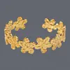 Fornecimento Exclusivo Transfronteiriço de Pulseiras Abertas Irregulares Estilo Europeu e Americano, Aço Inoxidável Galvanizado a Ouro Real 18K, Pulseiras Femininas de Luxo Leve Atacado