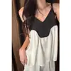 [En Stock] Pijama de Seda Helada de Lujo Ligero Estilo Francés para Mujer, Conjunto de Ropa de Casa de Verano con Camisola de Cuello V y Shorts