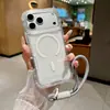 Mais Vendido no México, Adequado para iPhone 17/18 Pro Max Capa de Celular Três em Um com Pó de Glitter e Capa Magnética para Apple 16