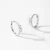Brincos de Prata Esterlina S925 Coreanos Novos com Diamante Flash em Laço para Senhoras, Joia de Orelha com Design Doce de Nicho