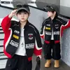 Ropa para Niños Niños Chaqueta de Otoño 2026 Ropa Nueva de Otoño Bebé Estilo Coreano Traje de Motociclista Fresco Deportivo Moda Tendencia