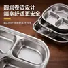 Bandeja de almuerzo dividida de acero inoxidable 304 de grado alimenticio con tapa para adultos, estudiantes, escuela, caja de comida para personal de tres compartimentos