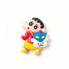 Amuletos grandes de resina de dibujos animados Crayon Shin-chan hechos a mano para accesorios DIY para botellas de agua, pinzas para el cabello, imanes para refrigerador, accesorios para el cabello y llaveros