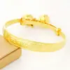 Pulsera para Bebé Estilo Étnico Oro Imitación con Palabras, Ajustable para Niños y Niñas, Adecuada para Niños de un Año y Recién Nacidos