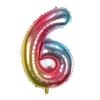 Globo digital de 16 pulgadas del 0 al 9 para Año Nuevo, luna llena, fiesta de cumpleaños, decoración, globo de película de aluminio degradado, venta al por mayor