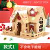 Natal feito à mão diy biscuit casa de neve fazendo material saco infantil brinquedos criativos jardim de infância atividade decoração
