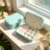 El más vendido en Europa y América, bolsa de almacenamiento de joyería de cuero estilo ins, caja organizadora de accesorios con múltiples compartimentos, caja de almacenamiento especial para collares, pulseras y pendientes