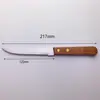 Conjunto de Facas de Churrasco Hansli Export em Aço Inoxidável com Cabos de Madeira, Talheres Ocidentais, Em Estoque Acabamento Espelhado Estilo Ocidental