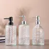 Frasco de álcool em gel de vidro transparente transfronteiriço frasco de loção frasco de vidro criativo frasco vazio de gel de banho shampoo em estoque atacado