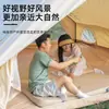 Tienda de campaña para exteriores de lujo de algodón transpirable Cabaña cobertizo Viaje en coche propio Impermeable Protector solar Ligera Cálida Campamento