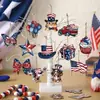 Decoraciones Colgantes para el 4 de Julio, Decoraciones Patrióticas para Árboles, Banderas de Estrellas, Sombreros para Perros, Globos para Gatos, Adornos Rojos, Blancos y Azules para el Día de la Independencia