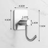 Gancho adhesivo resistente de acero inoxidable 304 transfronterizo, sin perforaciones, sin costuras, para puerta trasera de baño y cocina, gancho de metal