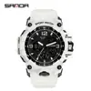 Reloj Electrónico de Moda Transfronterizo Sanda para Hombre Resistente al Agua Luminoso Despertador Multifuncional Reloj Deportivo para Hombre en stock Suministro Directo