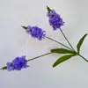 Manojo de Flores de Lavanda Simuladas Flor Falsa Estilo Pastoral Decoración para el Hogar Interior Varilla de Plástico Manojo de Salvia Flor Simulada