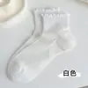 Meias Sociais Finas de Seda com Renda para Verão Feminino, Meias Respiráveis de Malha Baixas Estilo Ballet de Zhuji