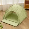 Tienda de campaña para mascotas, casa para gatos y perros, adecuada para todas las estaciones, impermeable, transpirable, tela de tacto frío, casa para gatos con protección solar para exteriores