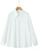 Camisa Casual Suelta de Manga Larga con Capas Resistente a las Arrugas de Talla Grande Runqi 8880 para Mujer Menta Mambo Suelta Grande