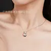 Colar feminino em prata 925 com incrustação de diamante mosang, estilo simples e fashion, cruzado europeu e americano, joia feminina popular mais vendida na temu