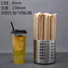 Pajitas pequeñas desechables extendidas de 700 ml 6*230 mm punta afilada verde oscuro para té de limón hecho a mano, empaquetadas individualmente