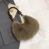 Bolsa de Mão com Contas de Madeira, Bolsa de Pelúcia, Estilo Outono e Inverno, Bolsa de Pelo de Coelho Rex Sintético, Bolsa de Ombro, Fashion, Estilosa, Versátil Bolsa Peluda