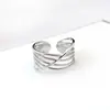 Anillos Abiertos de Acero de Titanio con Plumas en Stock del Fabricante, No se Desvanecen, Anillos de Acero Inoxidable con Diseño Único, Joyería al por Mayor