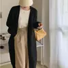 Cárdigan de Punto para Mujer 2026 Otoño e Invierno Nuevo Estilo Retro Elegante Estilo Perezoso Holgado Casual Suéter Chaqueta de Longitud Media