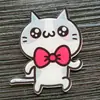 Lindo broche acrílico de gato coreano y americano, insignia de parche de animal de dibujos animados, accesorio de pin para bolso, pequeño adorno