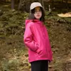 Jaqueta Leve Feminina Estilo Montanha para Primavera e Outono, Casaco Funcional Esportivo à Prova de Vento e Impermeável, Jaqueta com Capuz de Cor Sólida para Mulheres, Tendência