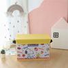 Caja de almacenamiento con tapa caja de almacenamiento de ropa tela caja de almacenamiento para el hogar estudiante niña plegable caja de almacenamiento de escritorio