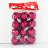 Atacado Transfronteiriço Bola de Natal 3cm Decoração de Árvore de Natal Bola Pendente Bola Brilhante Fosca com Glitter Dia de Ano Novo Natal