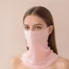Máscara de Proteção Solar de Seda para Primavera e Verão para Mulheres, Máscara Protetora Solar de Seda de Amora, Máscara à Prova de Poeira, Protetor de Rosto e Pescoço Completo, Lenço de Pescoço com Alça de Orelha
