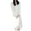 Ropa de Otoño e Invierno, Moderna y Elegante, Dama Rica Estilo Francés, Estilo de Alta Gama, Estilo Occidental, Chaqueta de Moda Blanca Estilo Chanel para Mujer