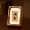 Mesa de madeira maciça de nogueira mini pequeno quadro de fase novos ornamentos de caligrafia chinesa impressão pintura montada parede presente atacado