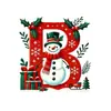 Novo Carro Pendurado Árvore de Natal Plana Transfronteiriça Feriado Carta de Natal 26 Pingente Decorativo Decoração de Boneco de Neve Acrílico