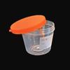 Suministro puntual vaso de plástico desechable para orina laboratorio prueba taza para heces tapa de rosca transparente taza para muestreo de esputo 40ml