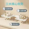 Estante de almacenamiento para baño sin taladro, diseño de drenaje metálico, gran capacidad para organizar artículos de baño
